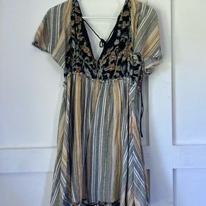 Free people stripes and floral tunic